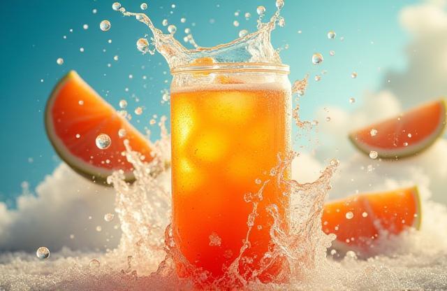 Creative shot of a beverage product